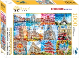 Puzzle Brain Tree Monumentos en colores 1000 piezas