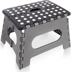 Taburete plegable antideslizante 32 × 25 × 22 cm, capacidad de carga 150 kg