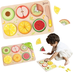 Frutas de madera para cortar Montessori 23 piezas