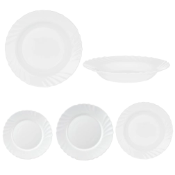 Juego de 18 platos blancos Fale