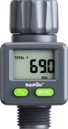 Caudalímetro digital RAINPOINT para mangueras de jardín