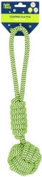 Juguete de cuerda para perro verde de cuerda de algodón