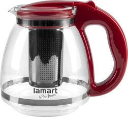 Tetera de vidrio Lamart Verre 1,5 l roja