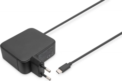 Cargador de red USB‑C PD 3.0 de 100 W GaN con cable integrado de 1,2 m – negro