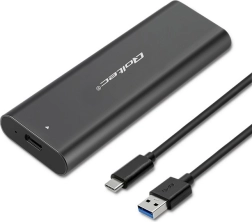 Caja externa de aluminio para SSD M.2 SATA (NGFF) con USB‑C, Qoltec