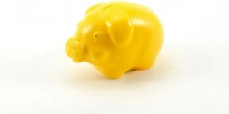 Hucha de plástico con forma de cerdito 10 cm