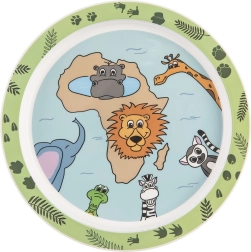 Plato infantil llano de plástico safari 21,5 cm
