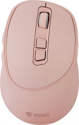 Ratón inalámbrico 2,4 GHz con interruptores silenciosos y carga USB‑C – Rosa