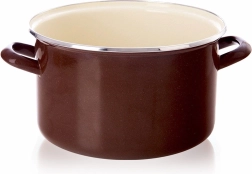 Olla esmaltada marrón 26 cm, 6,5 l