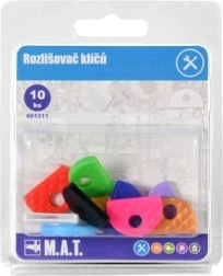 Identificadores de llaves de goma, mix de colores (10 uds)