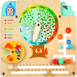 Lucy & Leo calendario de la naturaleza de madera – tablero educativo Montessori