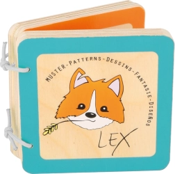 Libro sensorial de madera con el zorro Lex SMALL FOOT