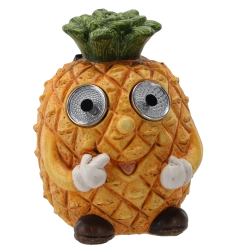 Figura solar de jardín con LED con forma de fruta, 10 × 10 × 14 cm, mezcla de motivos