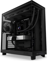 Caja de PC NZXT H6 Flow con ventana lateral negra
