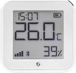 Sensor inteligente de temperatura y humedad Shelly H&T Gen3 blanco