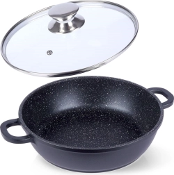 Sartén de granito con tapa de vidrio GRANDE 24 cm