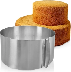 Aro para pasteles ajustable de acero inoxidable 16–30 cm