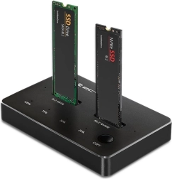 Estación de acoplamiento para SSD M.2 | NVMe | SATA | USB-C | Doble 2 x 2TB