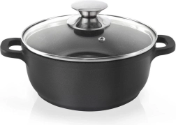 Olla de granito con tapa de cristal GRANDE 16 cm, 1,4 l