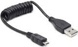 Cable USB AM-Micro en espiral 20-60 cm