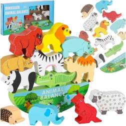Juego de equilibrio Montessori de madera con animalitos