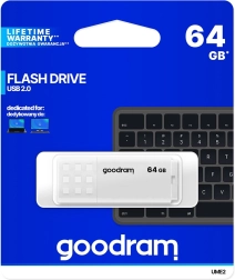 Memoria USB flash GOODRAM UME2 64 GB blanca