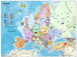 Rompecabezas Mapa de Europa 200 piezas
