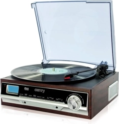 Tocadiscos retro con radio, 3 velocidades y altavoces integrados