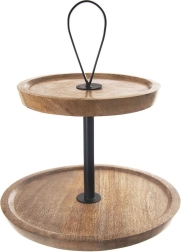 Etażera de madera de dos niveles MANGO 30 cm