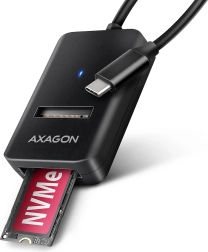 AXAGON adaptador USB 3.2 Gen 2 para SSD M.2 NVMe/SATA con cable USB‑C 10 cm