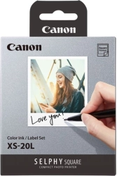 Canon Selphy Square XS-20L tinta de color y etiquetas adhesivas (20 impresiones)