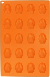 Molde de silicona para galletas conchas, naranja