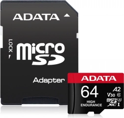 Tarjeta microSD ADATA High Endurance 64GB UHS-I U3 V30 A2