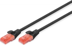 Cable patch U/UTP cat. 6 PVC 3 m negro