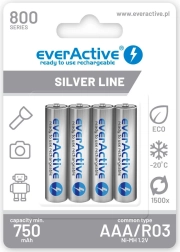 Baterías recargables AAA 800 mAh – 4 uds