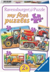 Ravensburger mis primeros puzzles Máquinas de transporte 4 en 1 (2, 4, 6, 8 piezas)