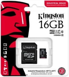 Tarjeta de memoria industrial microSD 16 GB CL10 UHS‑I Kingston
