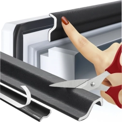 Burlete autoadhesivo para ventanas y puertas negro RUHHY