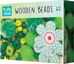 Cuentas de madera pequeñas verdes – set creativo para niños