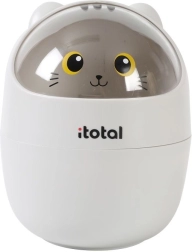 Mini papelera de escritorio gatito gris