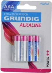 Pilas alcalinas AAA 1,5 V 4 uds GRUNDIG