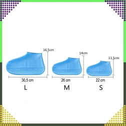 Sobrecubiertas de silicona impermeables para zapatos contra la lluvia, antideslizantes – talla M