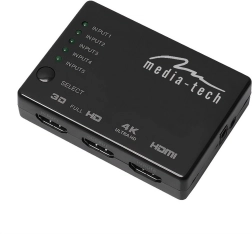 Conmutador HDMI 5×1 4K con mando a distancia MEDIA-TECH