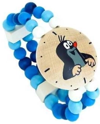 Reloj de madera para niña con el Topo azul