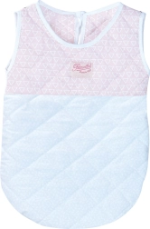 Saco de dormir Petitcollin rosa-blanco para muñeca