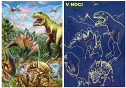 Puzzle luminoso mundo de dinosaurios 100 piezas XL