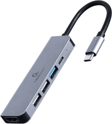 Adaptador USB‑C multifunción 5 en 1 con PD, HDMI y puertos USB