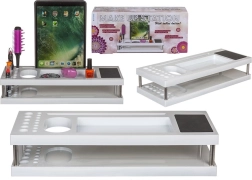 Soporte de maquillaje con soporte para tablet