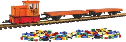 Set de inicio de tren de construcción con locomotora diésel