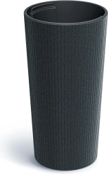 Maceta Lamia Slim Eco Wood antracita